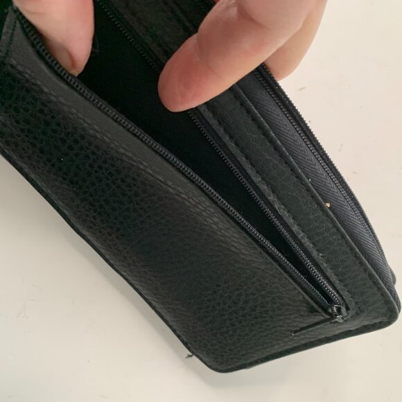 VINTAGE DOONEY & BOURKE PEBBLE LEATHER WALLET TOP GRAIN LEATHER TRIM - Picture 6 of 8